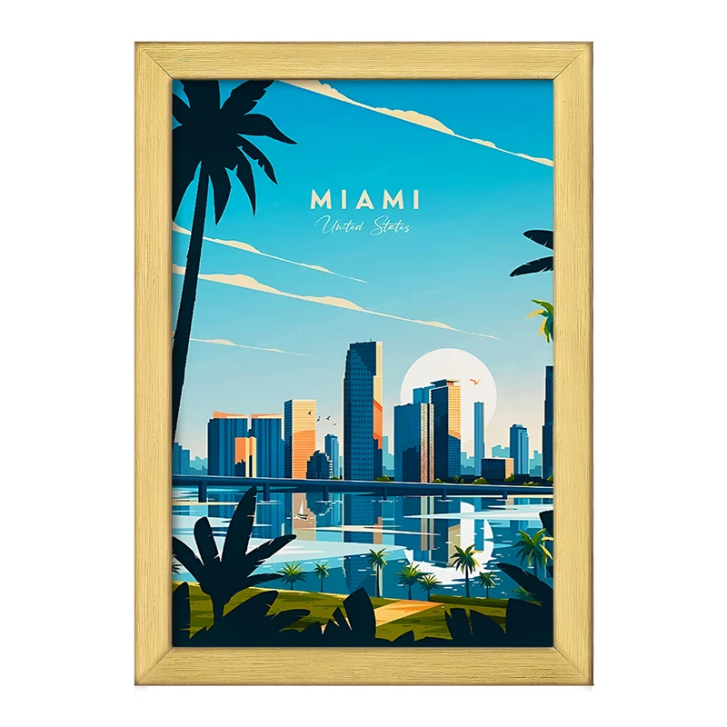 تابلو خندالو طرح میامی (Miami) کد F6330