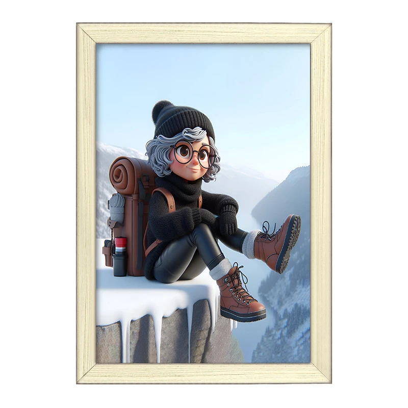 تابلو خندالو طرح دخترا کوهنورد کد F5793