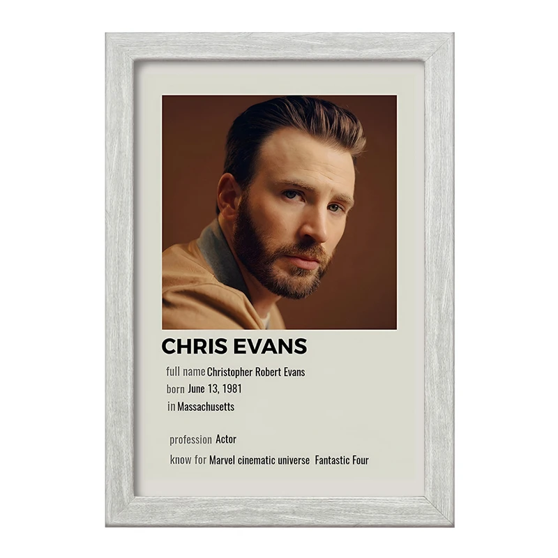 تابلو خندالو طرح کریس ایوانز (Chris Evans) کد F13158