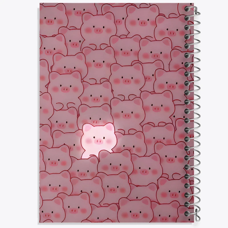 دفتر مشق 50 برگ خندالو طرح پترن خوک کد N6726