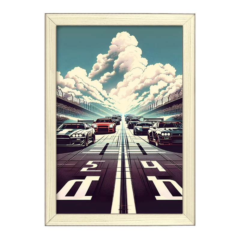 تابلو خندالو طرح ماشین مسابقه ای کد F4955