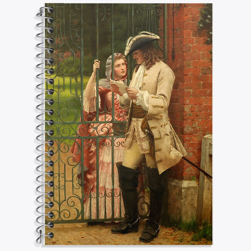 دفتر زبان 50 برگ خندالو مدل دو خط طرح نقاشی چه بگویم اثر ادموند بلر لیتون کد F12468