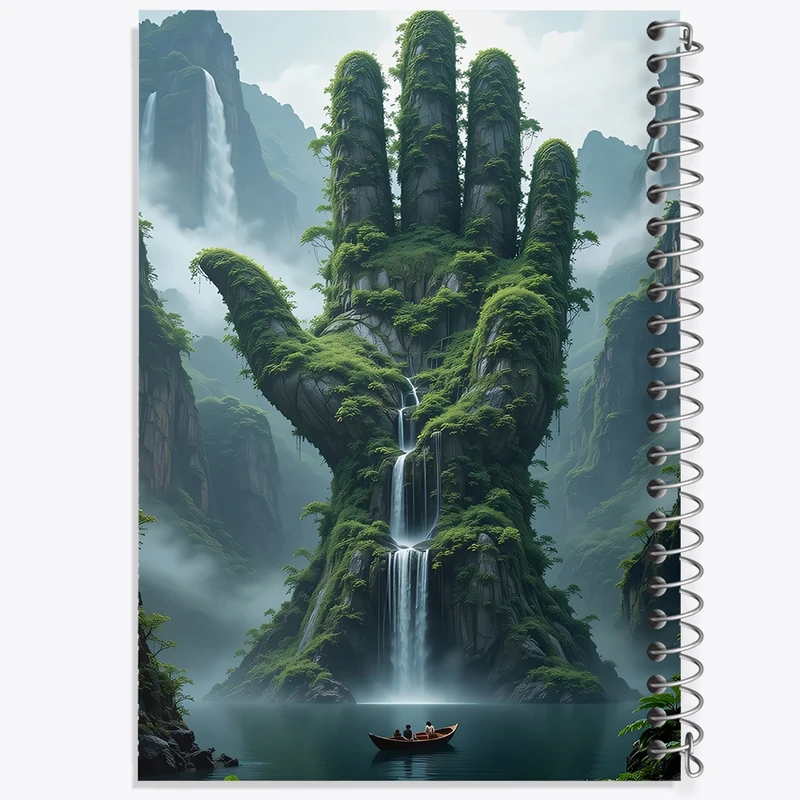 دفتر طراحی 50 برگ خندالو طرح دست طبیعت کد F12902