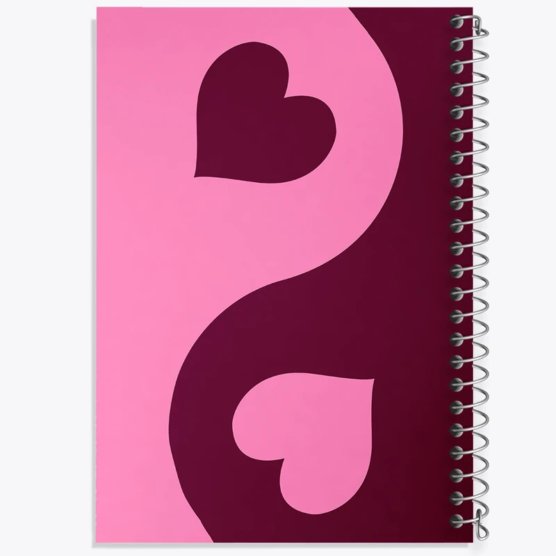 دفتر مشق 50 برگ خندالو طرح یین و یانگ قلبی کد N6755