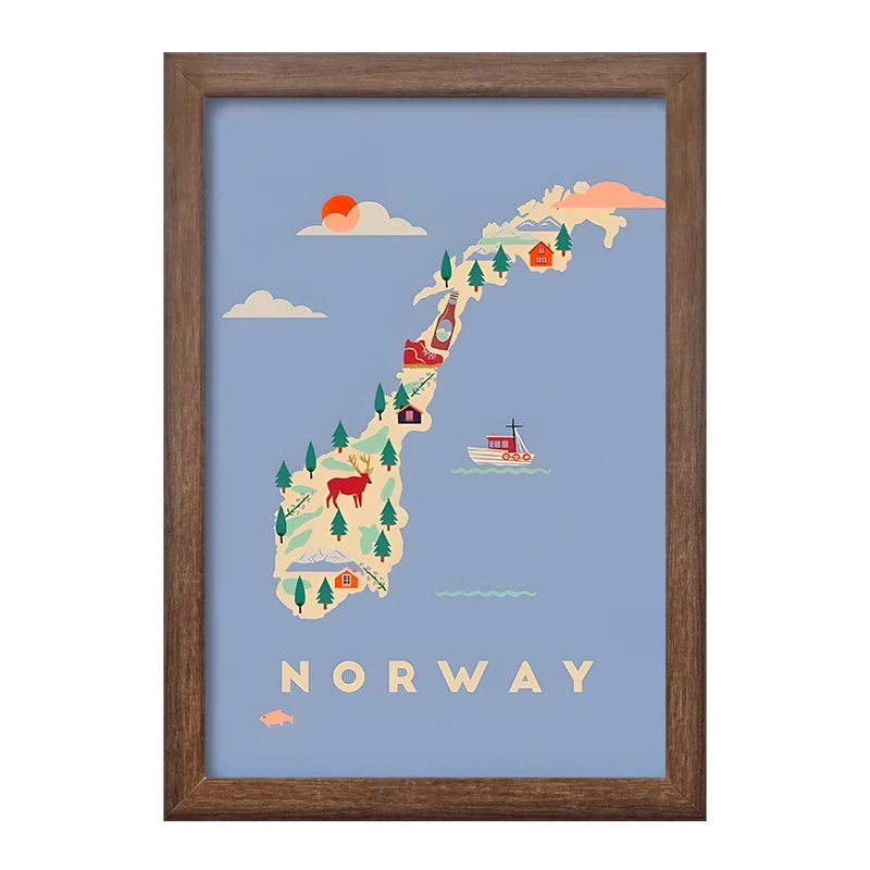 تابلو خندالو طرح نروژ (Norway) کد F14363