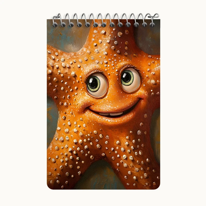 دفتر یادداشت 50 برگ خندالو طرح ستاره دریایی کد F6503