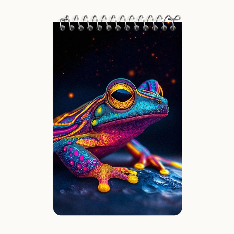 دفتر یادداشت 50 برگ خندالو طرح قورباغه کد F12092