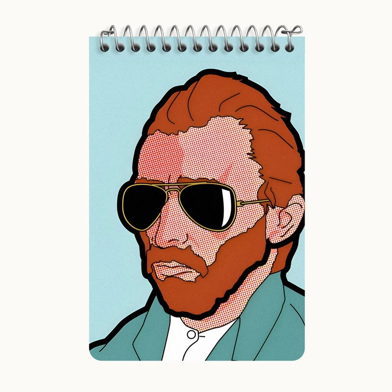 دفتر یادداشت 50 برگ خندالو طرح ونسان ونگوگ کد F4360