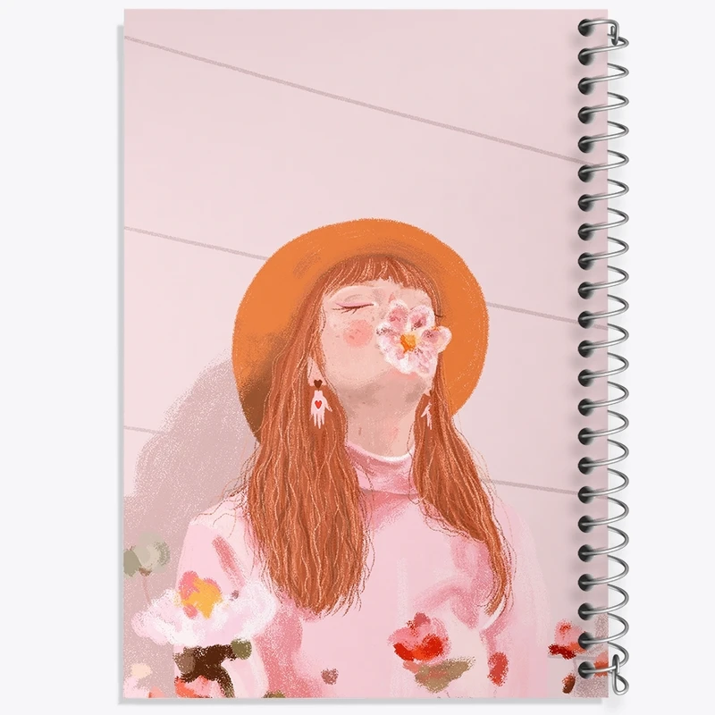 دفتر طراحی 50 برگ خندالو طرح دخترانه کد F149