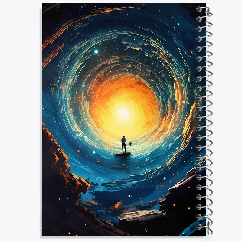 دفتر شطرنجی 50 برگ خندالو طرح کهکشان کد F4584