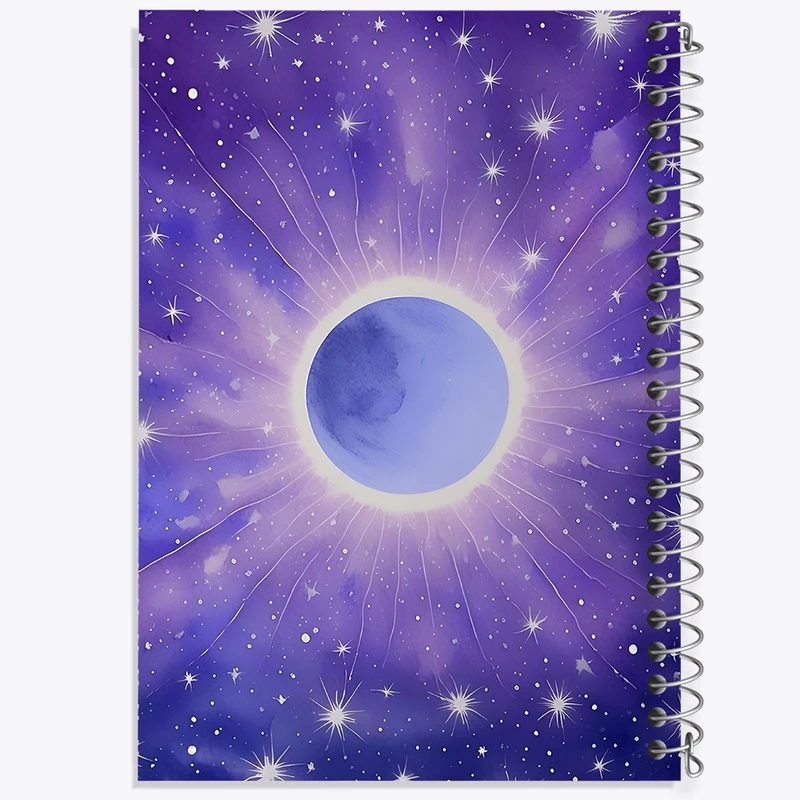 دفتر مشق 50 برگ خندالو طرح ماه و ستاره کد N7441