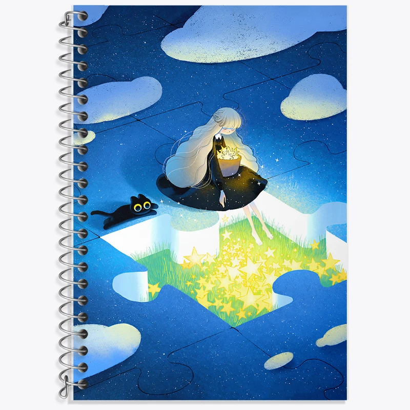 دفتر زبان دوخط 50 برگ خندالو طرح دخترانه کد F9334