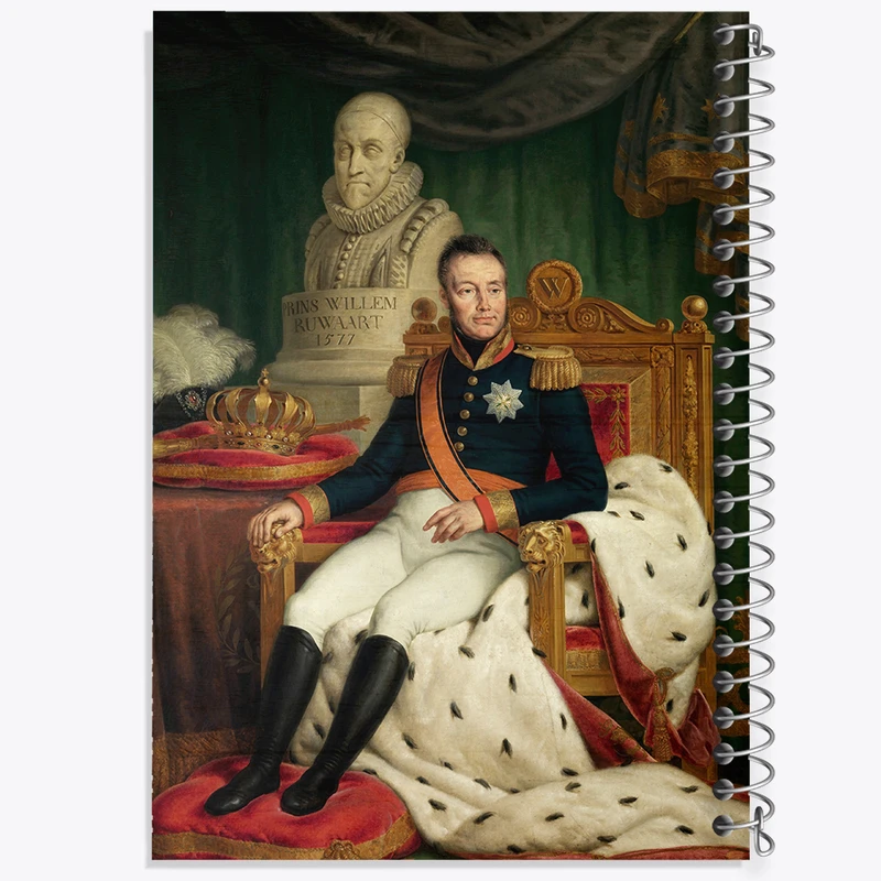 دفتر مشق 100 برگ خندالو طرح نقاشی شاه ویلم اول اثر ماتیوس ایگناتیوس ون بری کد F12224