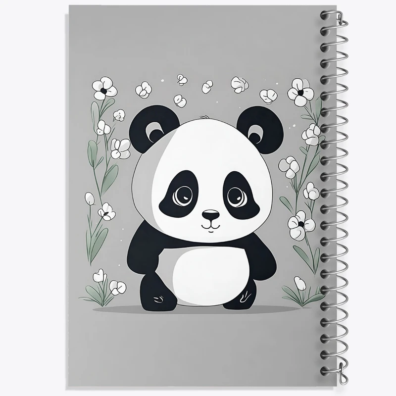 دفتر طراحی 50 برگ خندالو طرح پاندا کیوت کد N2607
