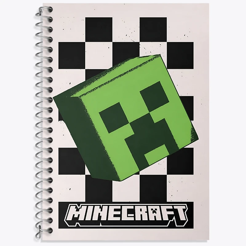 دفتر زبان 50 برگ خندالو مدل سه خط طرح بازی ماینکرافت (Minecraft) کد N9118