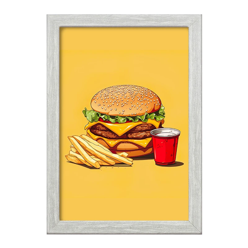 تابلو خندالو طرح فست فود (Fast Food) کد 36574