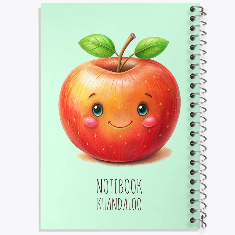 دفتر مشق 100 برگ خندالو طرح سیب سرخ بامزه کد N7783