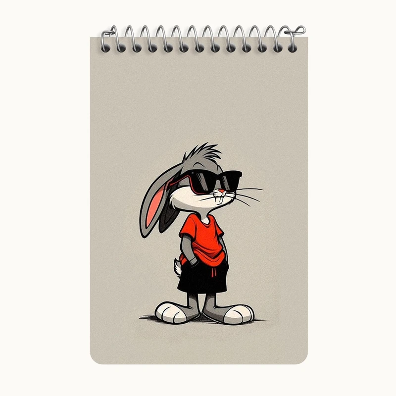 دفتر یادداشت 50 برگ خندالو طرح باگز بانی کد F3220