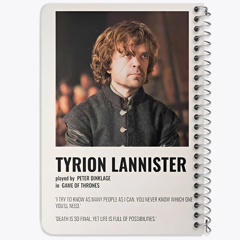 دفتر یادداشت 50 برگ خندالو طرح تیریون لنیستر (Tyrion Lannister) کد F13379