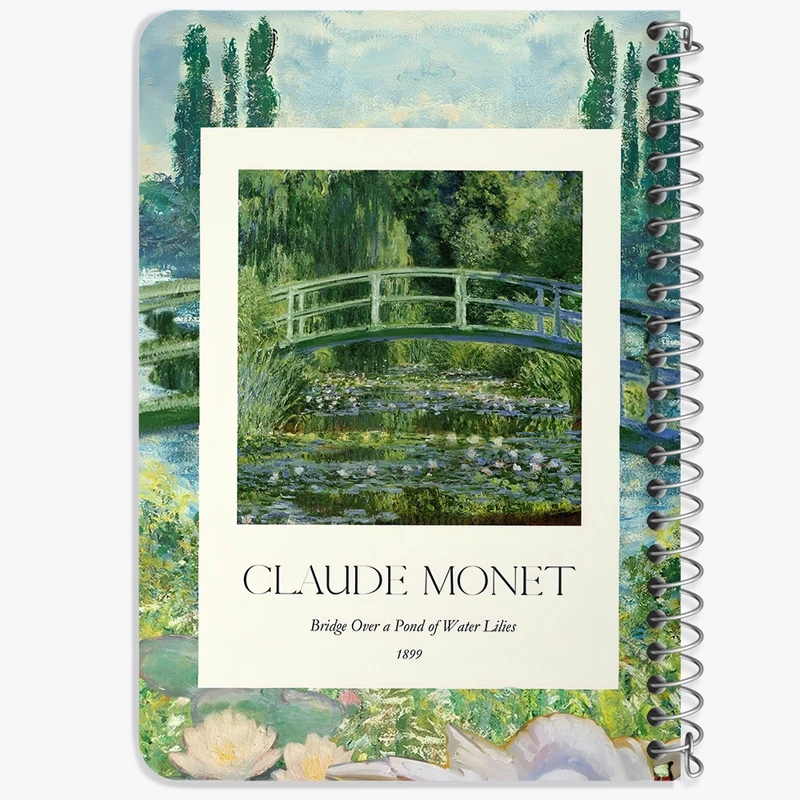 دفتر یادداشت 50 برگ خندالو طرح کلود مونه (Claude Monet) کد F10716