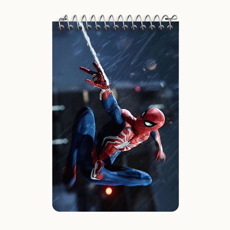 دفتر یادداشت 50 برگ خندالو طرح مرد عنکبوتی (Spider Man) کد F3948