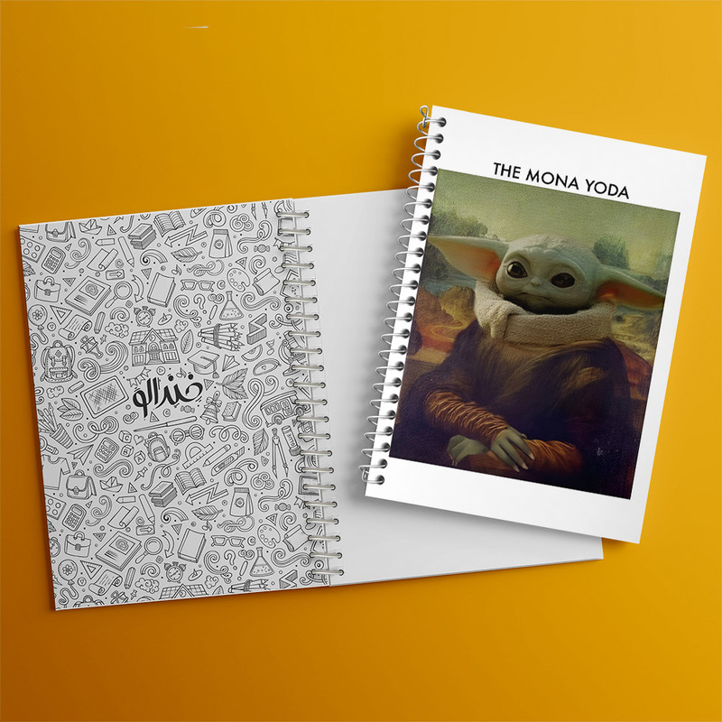 دفتر مشق 100 برگ خندالو طرح بیبی یودا کد F4091