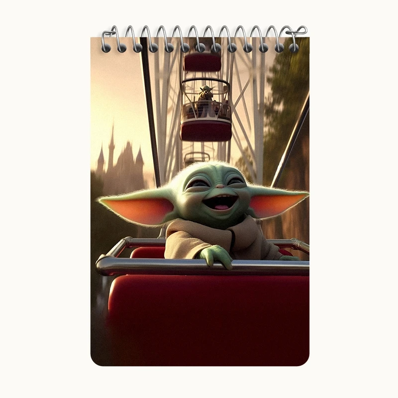 دفتر یادداشت 50 برگ خندالو طرح بیبی یودا کد F4420