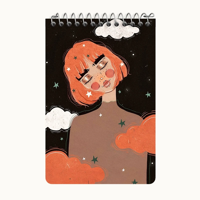 دفتر یادداشت 50 برگ خندالو طرح دخترانه کد F7424