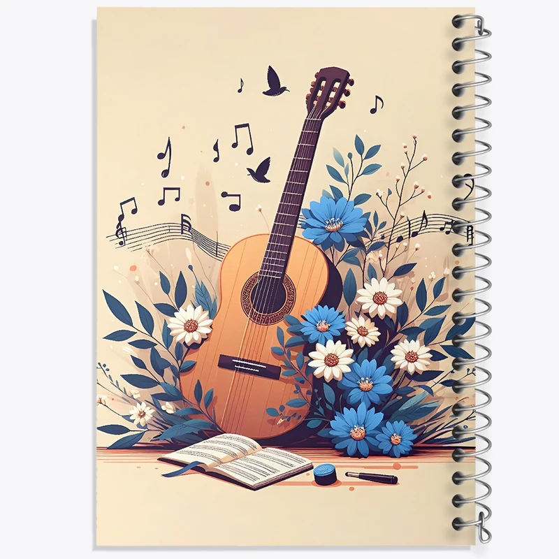 دفتر طراحی 50 برگ خندالو طرح گیتار (Guitar) کد N8093