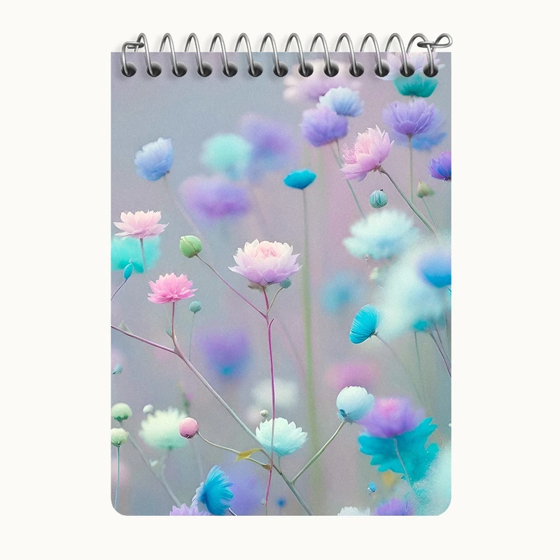 دفتر یادداشت 50 برگ خندالو طرح گل های رنگی کد N6044