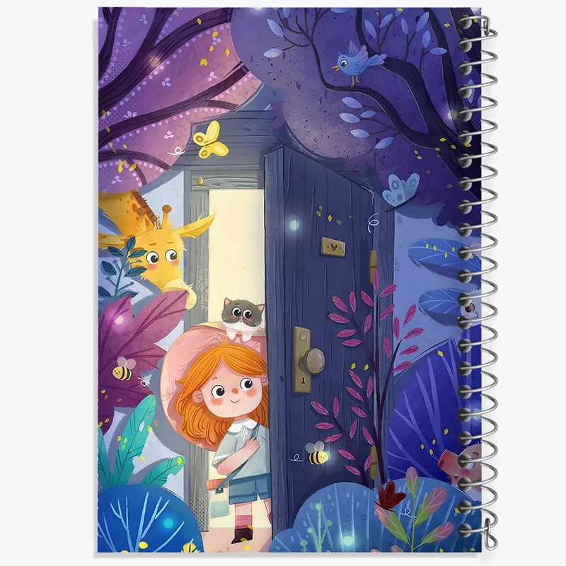 دفتر ژورنال نویسی 50 برگ خندالو مدل نقطه ای طرح دخترانه کیوت کد N7432