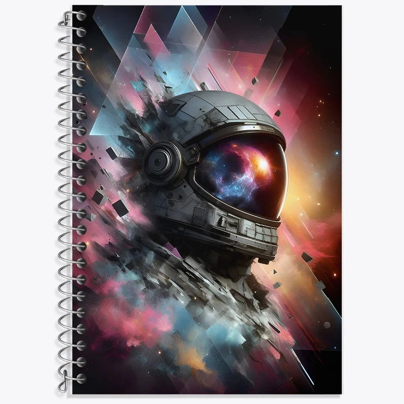 دفتر زبان 50 برگ خندالو مدل سه خط طرح فضانورد کد F9149