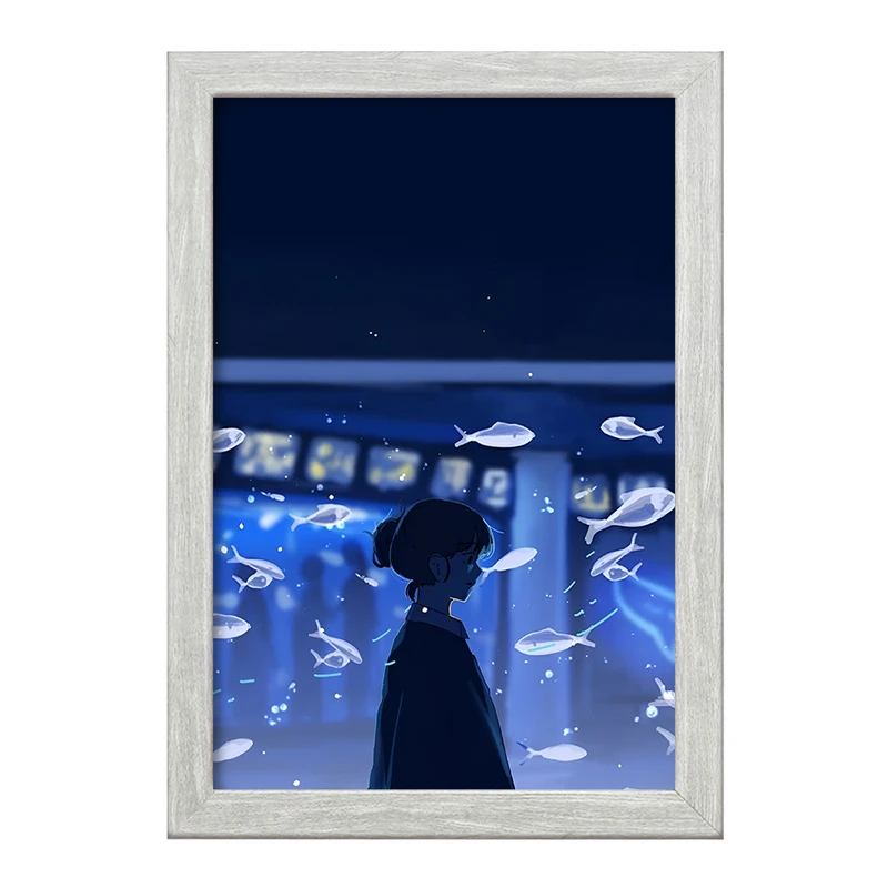 تابلو خندالو طرح دختر و ماهی ها کد F11071