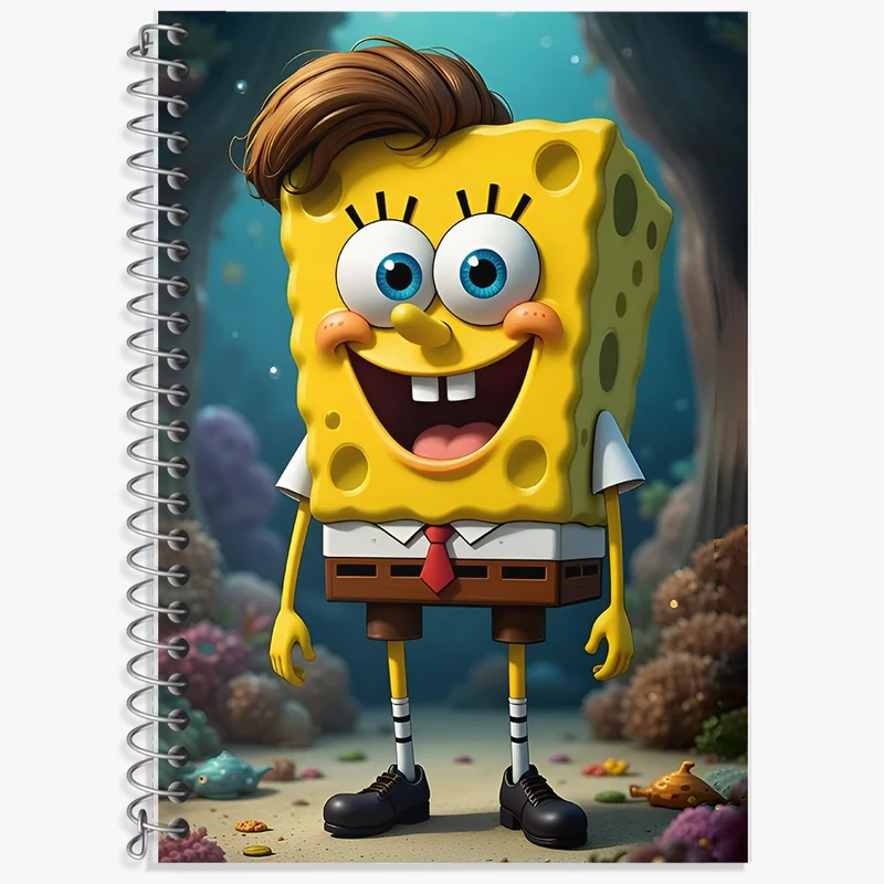 دفتر لغت 50 برگ خندالو طرح باب اسفنجی کد F11712