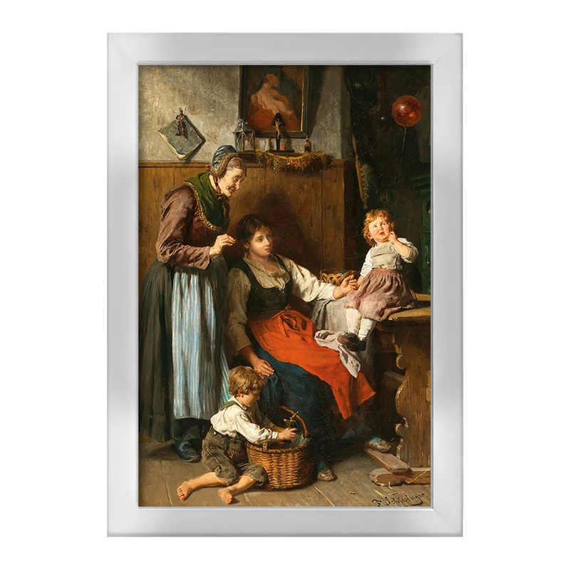 تابلو خندالو طرح نقاشی بالون قرمز اثر فلیکس شلزینگر کد F12305