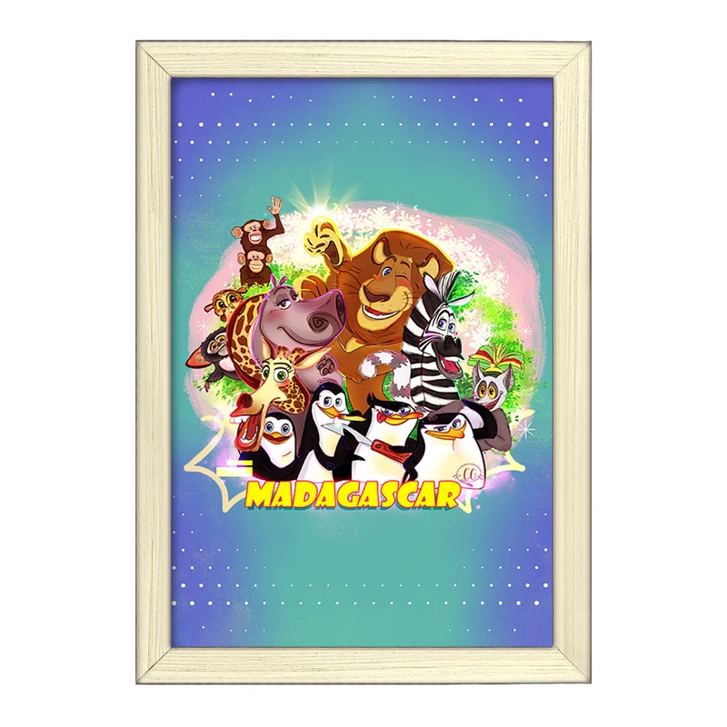 تابلو خندالو طرح ماداگاسکار کد F2111