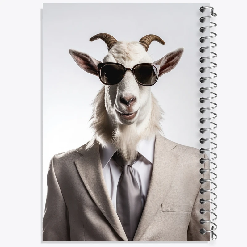 دفتر شطرنجی 50 برگ خندالو طرح بز بامزه کد F3230