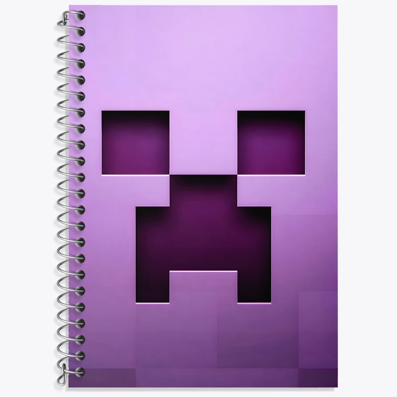دفتر زبان دوخط 50 برگ خندالو طرح ماینکرافت (Minecraft) کد F3501