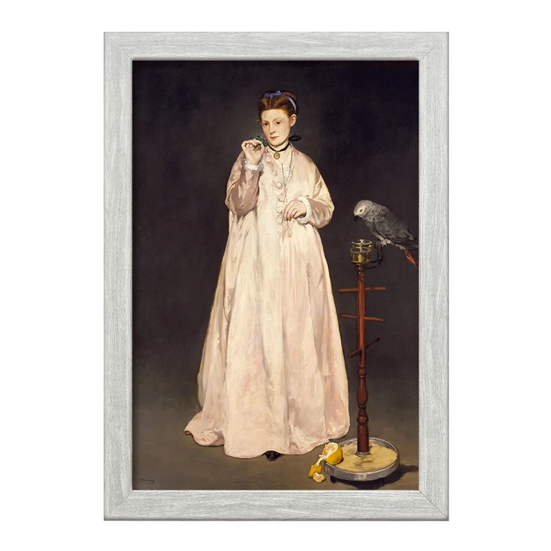 تابلو خندالو طرح نقاشی بانوی جوان اثر ادوار مانه در سال 1866 کد F12147