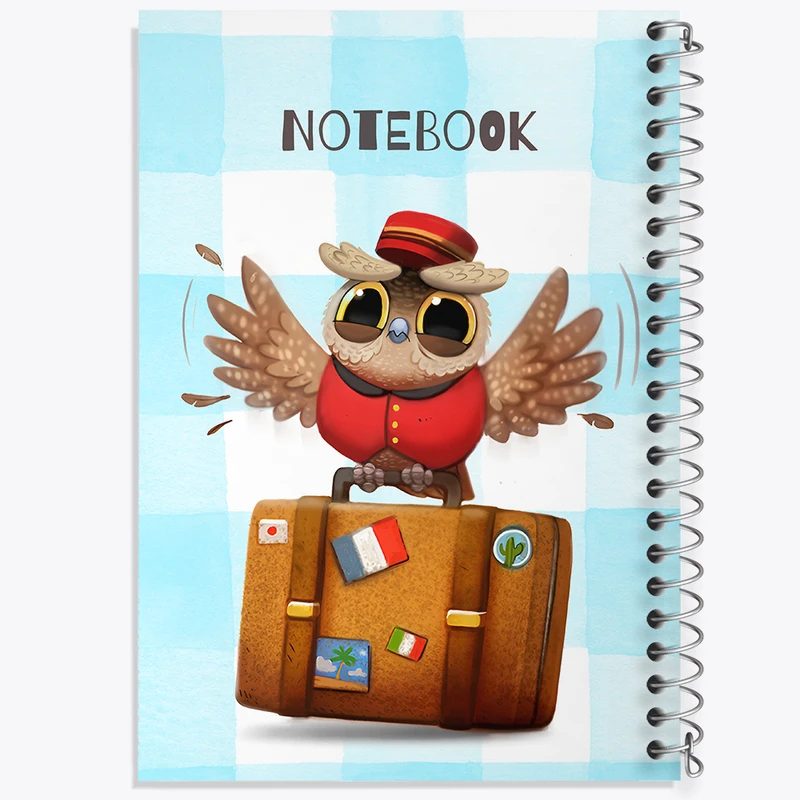 دفتر مشق 100 برگ خندالو طرح جغد بانمک کد N6538