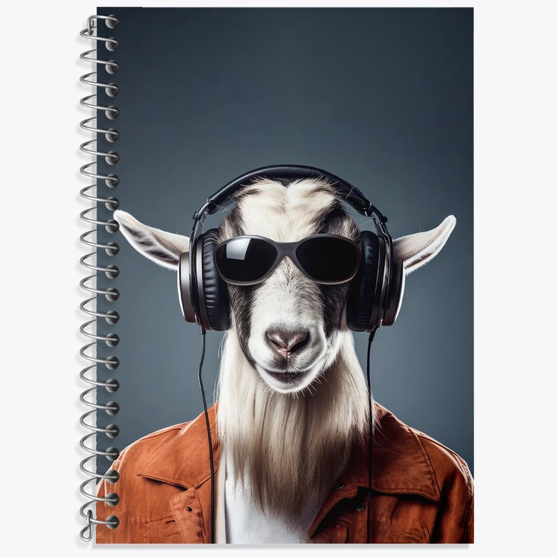 دفتر زبان دوخط 50 برگ خندالو طرح بز بامزه کد F3223