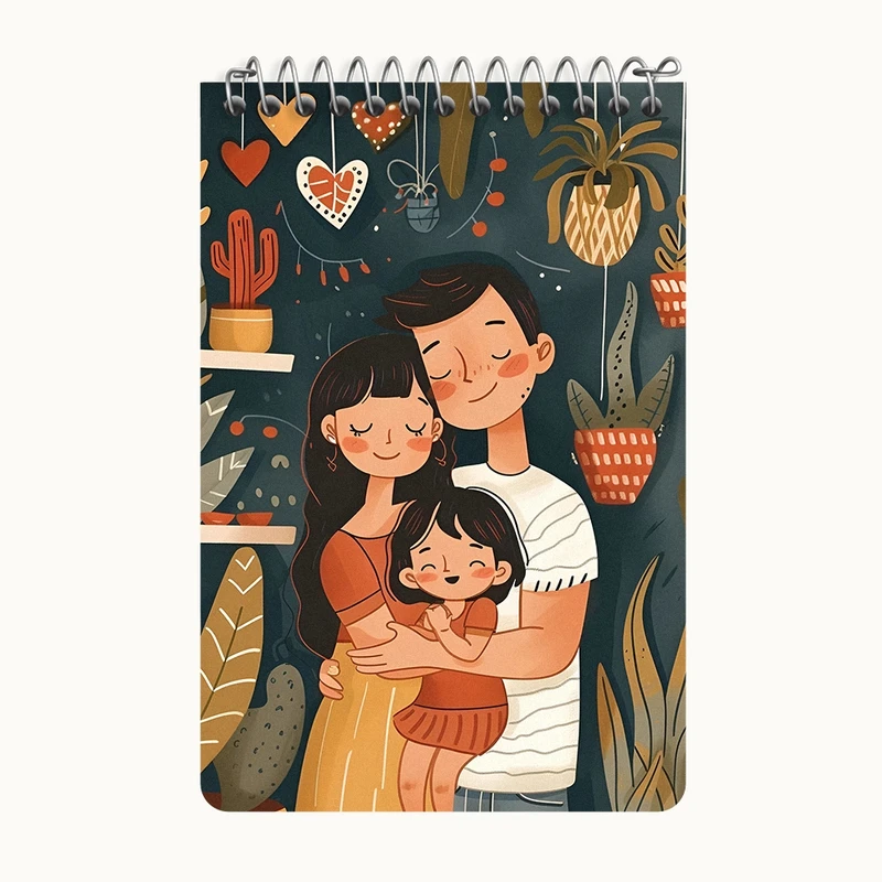 دفتر یادداشت 50 برگ خندالو طرح خانواده شاد کد F4893