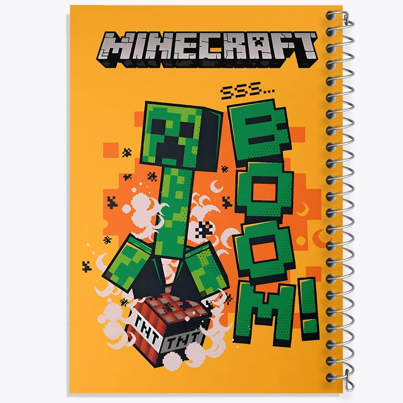 دفتر طراحی 50 برگ خندالو طرح ماینکرافت (Minecraft) کد F8971