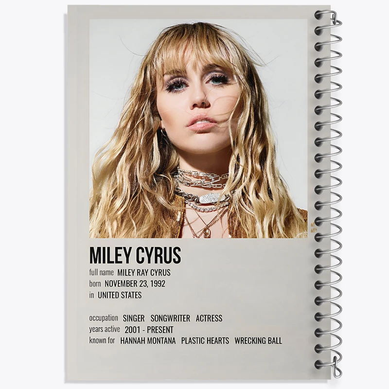 دفتر نقاشی 50 برگ خندالو طرح مایلی رِی سایرس (Miley Cyrus) کد F13155
