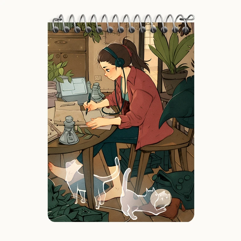 دفتر یادداشت 50 برگ خندالو طرح دخترانه کد N7999