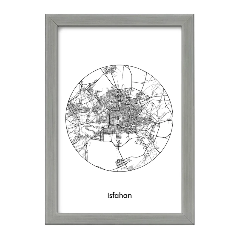 تابلو خندالو طرح نقشه شهر اصفهان کد F1710