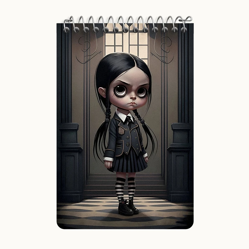 دفتر یادداشت 50 برگ خندالو طرح ونزدی (Wednesday) کد F6261