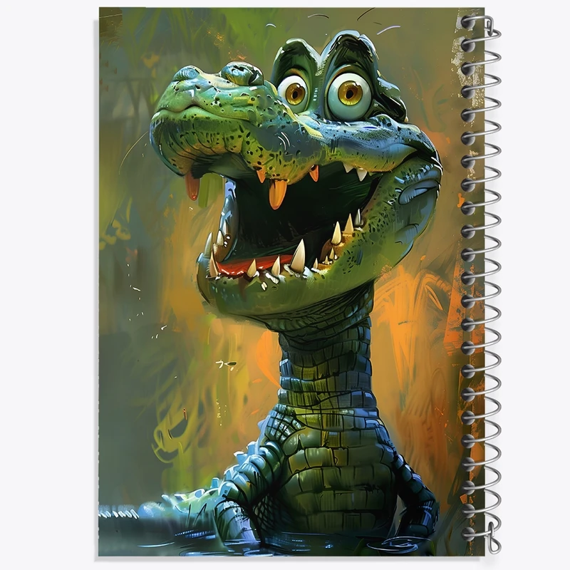 دفتر شطرنجی 50 برگ خندالو طرح تمساح کد F4978