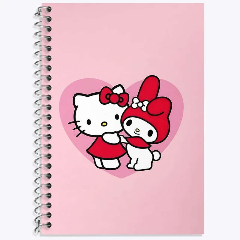 دفتر لغت 50 برگ خندالو طرح هلو کیتی و ملودی کد N7221