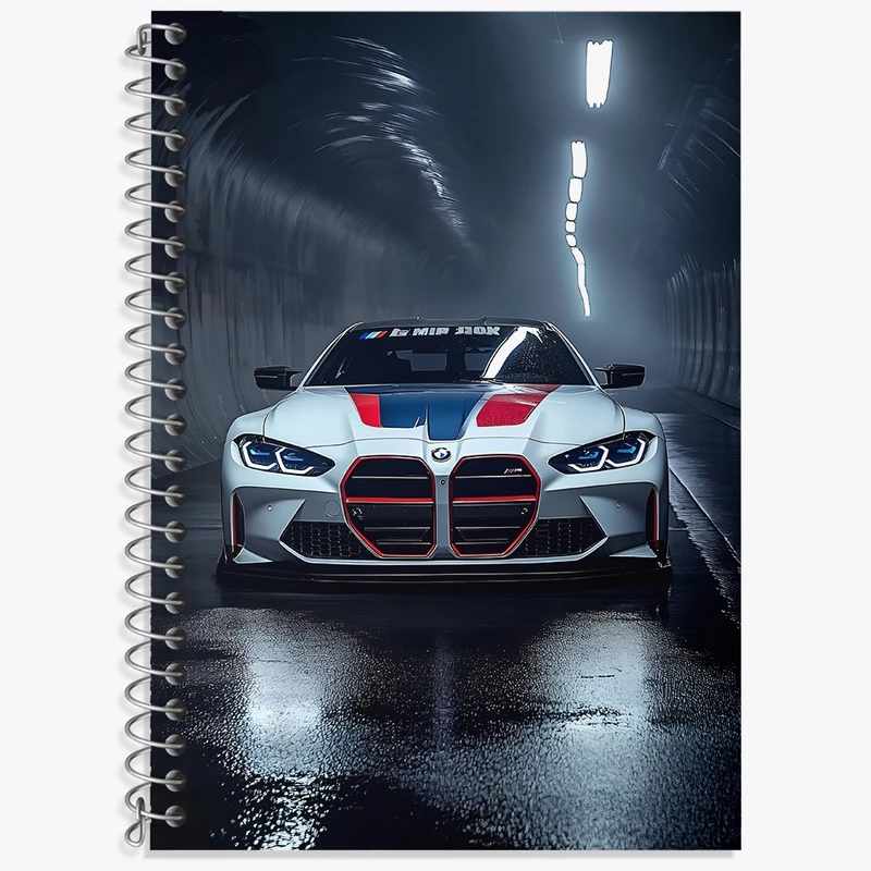 دفتر زبان 50 برگ خندالو مدل سه خط طرح بی ام دبلیو (BMW M4) کد N7514